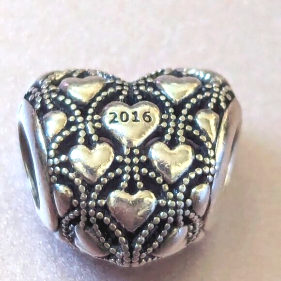 Pandora 2016 Retired Club Charm Sterling Silver with Genuine Diamond - Picture 3 of 13